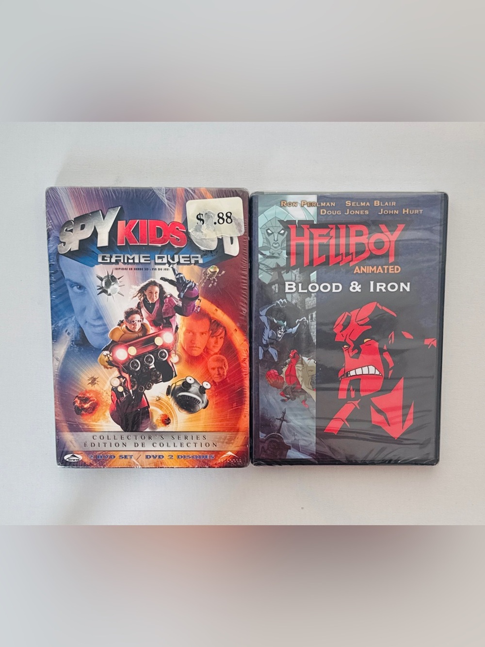 SEALED DVD Lot: Spy Kids 3-D Game Over (2-Disc) & Hellboy Animated: Blood & Iron